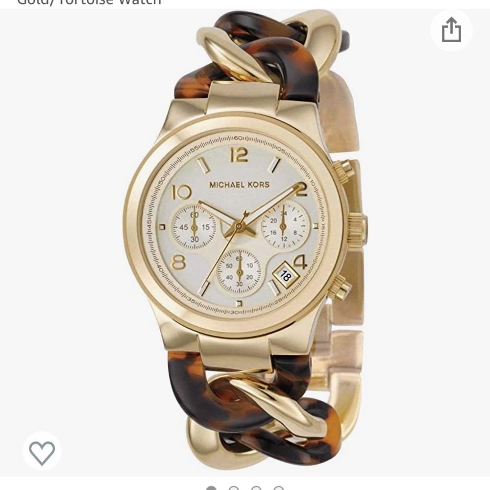 Michael Kors Collection Women's MK4222 Chain Watch Gold/Tortoise Watch